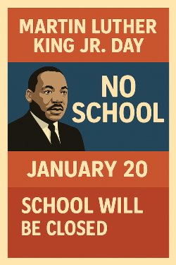 Martin Luther King, Jr. Day - No School